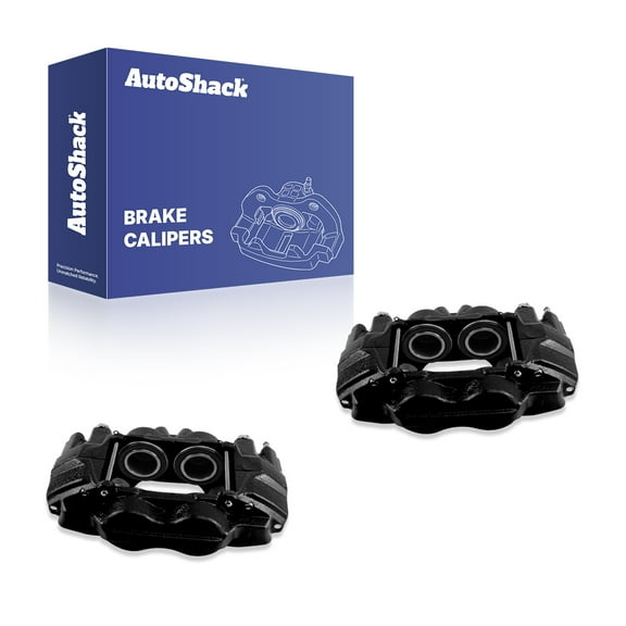 AutoShack Front Brake Calipers Black Powder-Coated Left & Right Replacement for 2005-2023 Toyota Tacoma 2007-2014 Toyota FJ Cruiser 2-PC Set