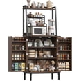 thumbnail image 5 of ETASE 51” Pantry Cabinets with Microwave Shelves, Freestanding Kitchen Hutch with Adjustable Shelves, Buffet Cupboards Storage Cabinet for Kitchen, Dining Room, Living Room (Brown), 5 of 11