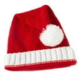 thumbnail image 4 of Unisex Santa Hats Family Matching Xmas Knit hat Parent-Child Pom Beanie Hat Winter Warmer Crochet Cap for Family Christmas Party Red White, 4 of 7