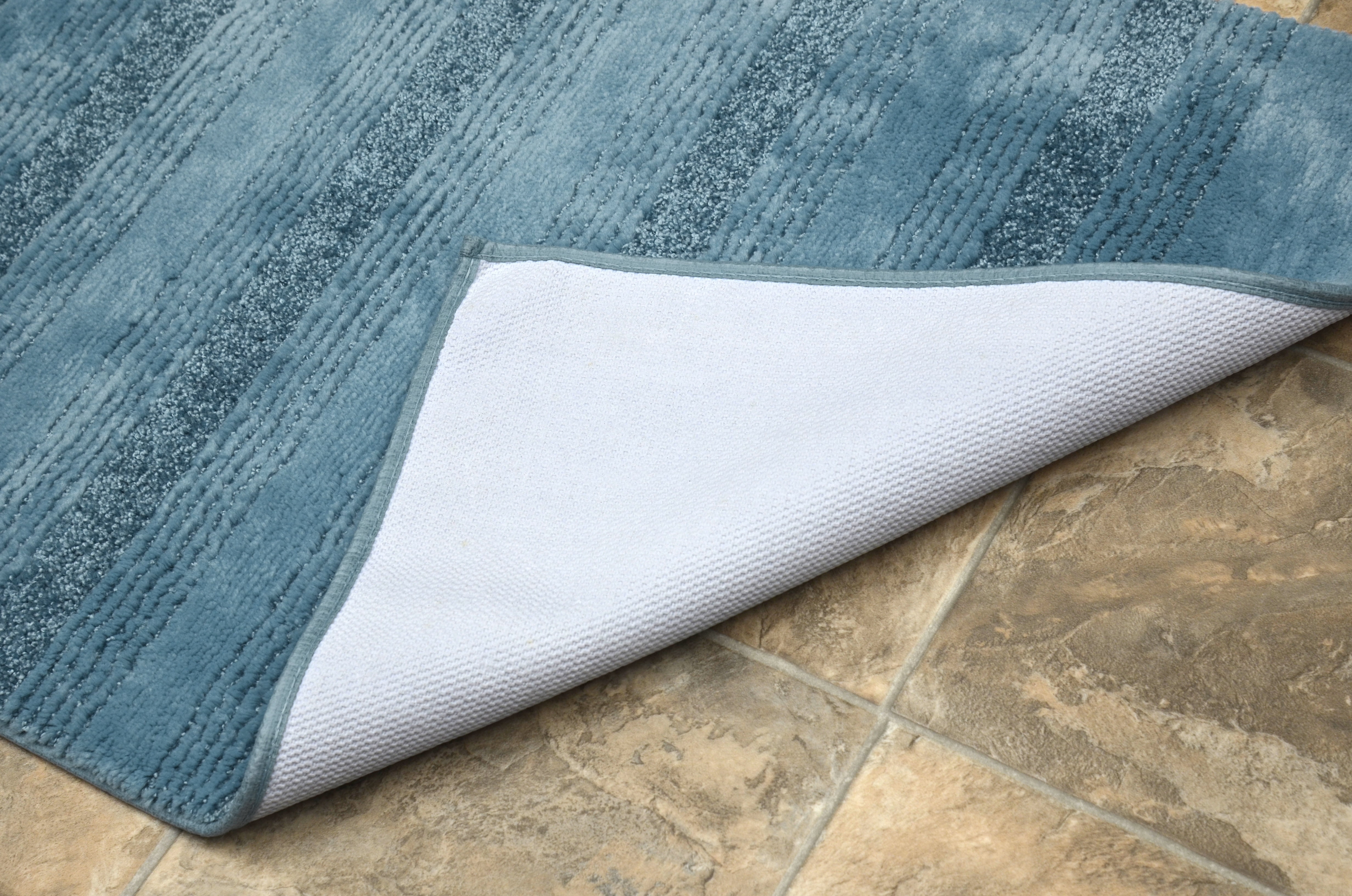 Garland Rug Essence Washable Nylon Basin Blue Bath Rug, 30" x 50"
