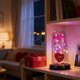 thumbnail image 4 of Luz Nocturna De Plástico 1Pcs Heart Shaped Night Light with Preserved Crystal Rose Inside Glass Dome Pink LED Glowing Decorative Gift for Valentines Day or Birthday 8.66x4.52" JASKFLY, 4 of 8