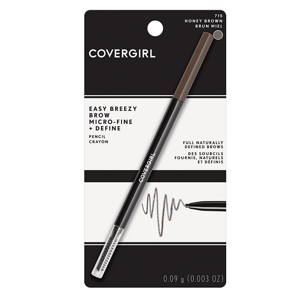 CoverGirl Easy Breezy Brow Micro-Fine + Define Pencil, Honey Brown 0.03 oz (Pack of 2)
