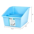 thumbnail image 6 of Pen+Gear Large Book Bin with 2 Removable Dividers, 10.24" x 13.8" x 7.8", Sky Blue, 6 of 6