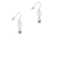 thumbnail image 2 of Delight Jewelry Silvertone Mini Horseshoe with Blue Crystal Silvertone Leaf French Earrings, 2 of 5