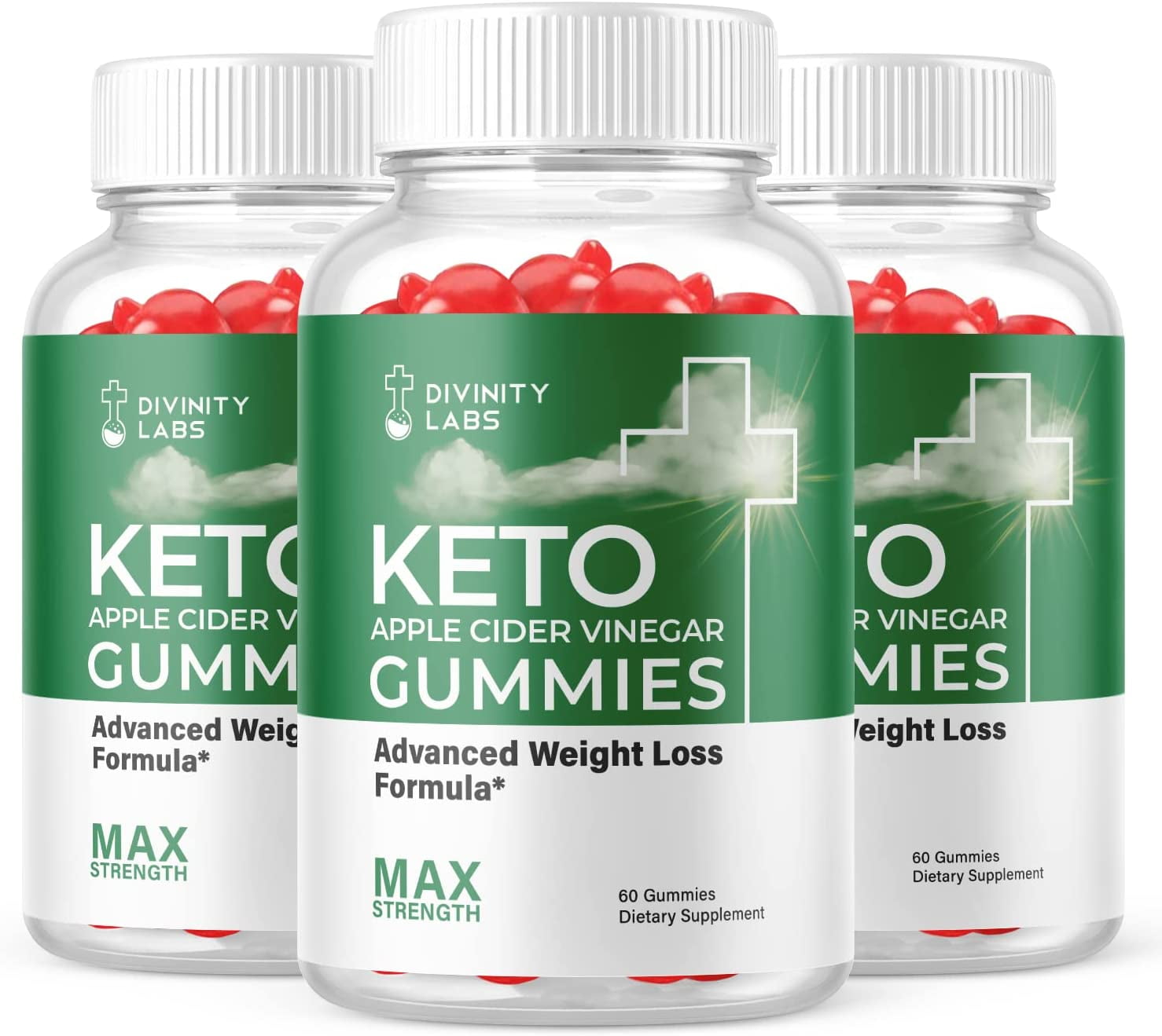 (3 Pack) Divinity Labs Keto ACV Gummies Supplement for Weight Loss