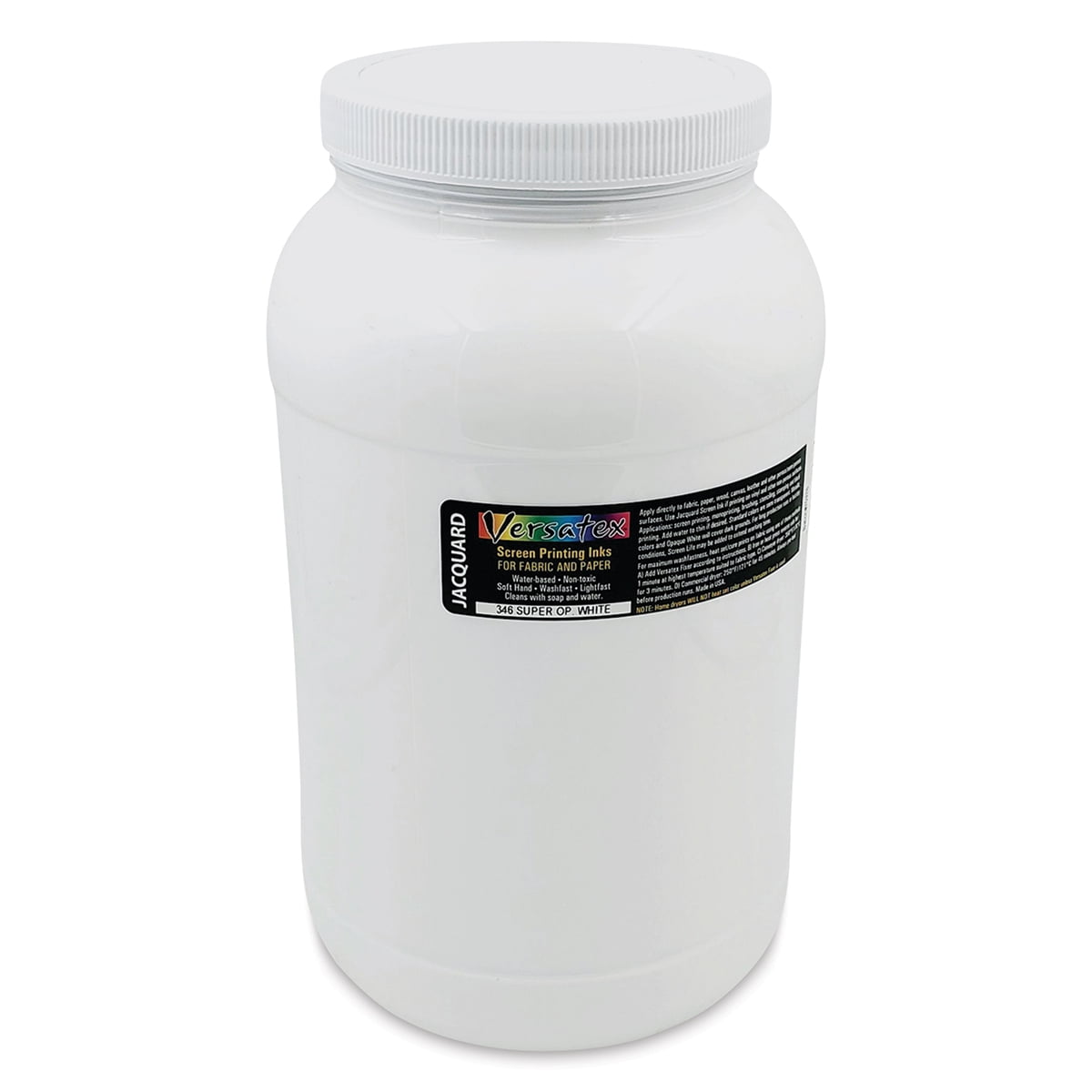 Jacquard Versatex Screen Printing Ink Super Opaque White, 128 oz jar