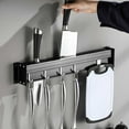 thumbnail image 2 of Estante de cocina montado en la pared, soporte para sartenes, espátula, cuchara, percha para cuchara, hogar, Bar, restaurante, café, punzón, Organizadores de utensilios de cocina Mate 40cm Toystoory HA067348-02, 2 of 6