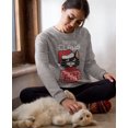 thumbnail image 2 of Tstars Womens Ugly Christmas Sweatshirt Santa Claws Cat Christmas Gift Funny Humor Holiday Shirts Xmas Party Christmas Gifts for Her Women Sweatshirt, 2 of 6