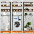 thumbnail image 5 of HomGarden 4-Tier over the Toilet Bathroom Storage Rack Adult Organizer Space Saver Rustic Dark Brown, 5 of 10