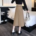 thumbnail image 5 of Faldas plisadas estilo preppy Rimocy para mujer, faldas de paraguas de cintura alta de moda coreana, faldas de línea A lisas de longitud media., 5 of 5