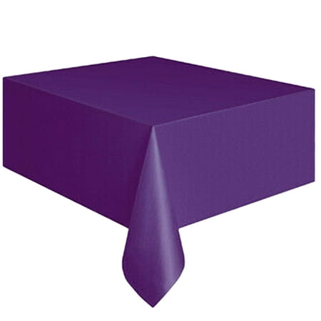 

xingqing Household Table Covers Large Plastic Rectangle Waterproof Tablecloth for Wedding Birthday Party Banquet Purple 53.94 x72.05