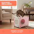 thumbnail image 4 of Casa para Gato con Rascador MASCOAMIGO Interior / Exterior Térmica, Lavable Fácil de Armar Color Rosa, 4 of 8