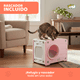 thumbnail image 4 of Casa para Gato con Rascador MASCOAMIGO Interior / Exterior Térmica, Lavable Fácil de Armar Color Rosa, 4 of 8