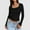 Black, variant on Tops for Women Plus Size Trendy Women’S Slim Tops Long Sleeve Round Neck Crop Top Tee Shirt Basic Solid Tight Slim fit Cropped Shirt Workout Yoga Long Sleeve Shirts Crop Tops Basic Slim fit T Shirts