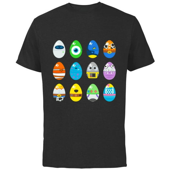 Pixar Classic Character Easter Eggs - Short Sleeve Cotton T-Shirt for Adults - Customized-Black