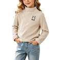 thumbnail image 2 of Bovxnpu Girls Long Sleeve Shirts Girls Long Sleeve Mock Neck Thermal Base Layer Undershirt Tops, 2 of 7