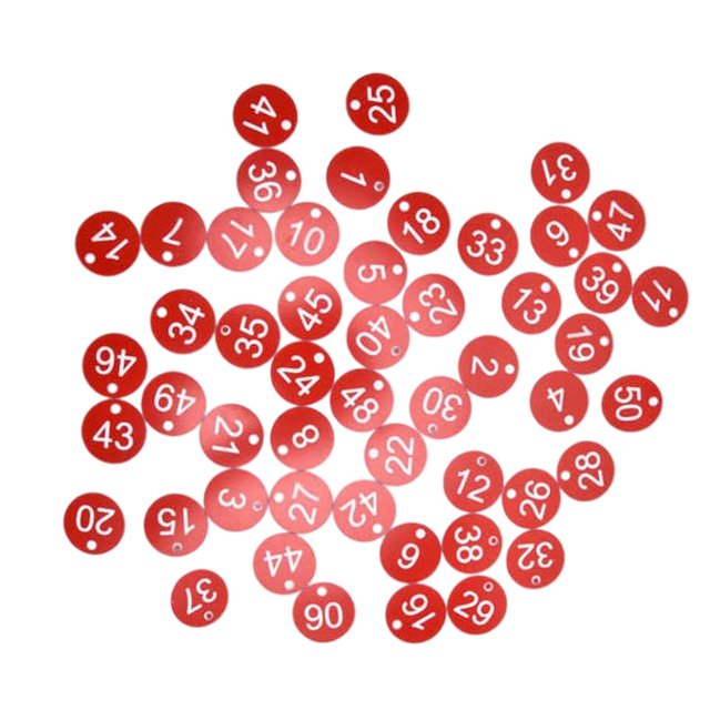 Sonducket 100x Protable Number Number 1-100 Hotel Keys Warehouse for Dormitory Ropa, zapatos y accesorios Miscelánea palabra roja+blanca