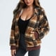 thumbnail image 4 of Pntutb Moda Mujer Casual Sólido Con Capucha Felpa Chaquetas Cálidas Cremallera Cardigan tops Abrigo Rollbacks Pntutb Pntutb-3540, 4 of 7