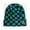 Teal Blue, variant on Checkered Brown Beanie