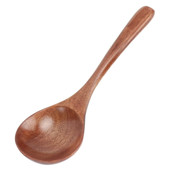 Handcrafted Japanese Wooden Spoon, Natural Wood Soup & Stirring Spoon for Kitchen