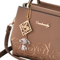 thumbnail image 3 of Stylago Womens Handbags Purses Embroidery Top Handle Tote Bags Crystal Pendant Crossbody Shoulder Bags for Ladies Work Brown, 3 of 6
