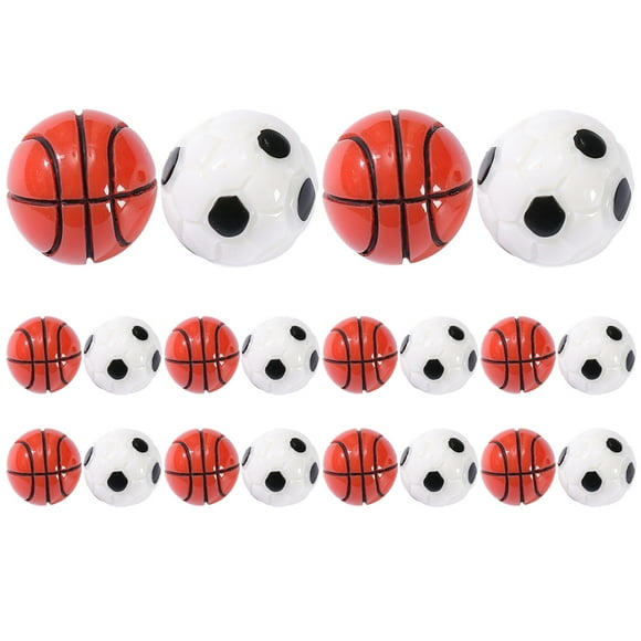 MasteelfCA Ensemble de Sport Soccer Basketball 20 Pcs Petite Maison Accessoire d'Extérieur Décor Miniature