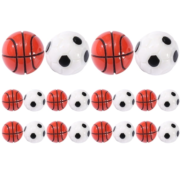 Juego de baloncesto de fútbol deportivo de 20 piezas, accesorio para exteriores de casa pequeña, decoración en miniatura