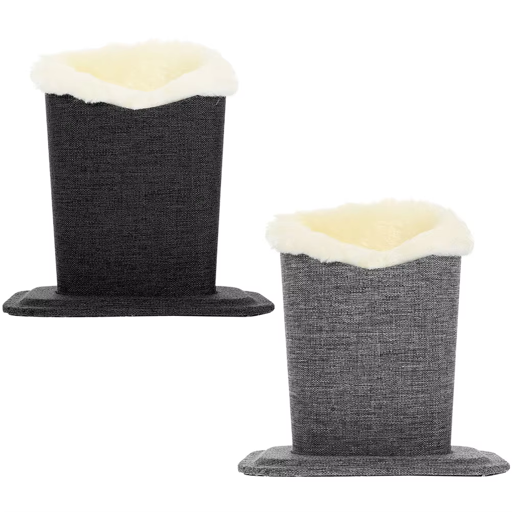 Black&Gray, variant on ATJIA Eyeglass Holder Pack of 2 Plush Lined Eyeglasses Holder Stand Protective Glasses Case For Desks or Nightstands