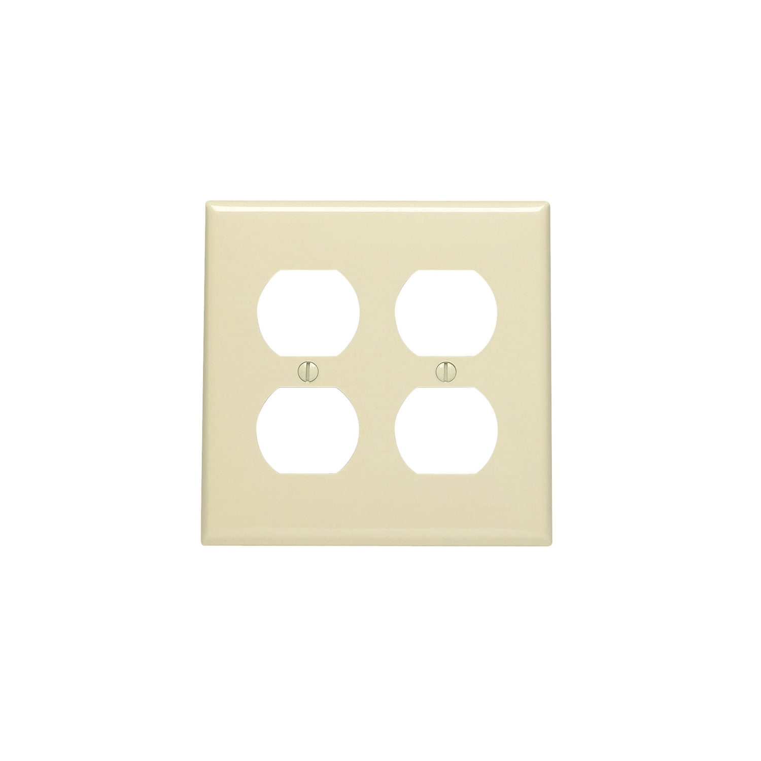 Leviton Ivory 2 gang Nylon Duplex Outlet Wall Plate 1 pk