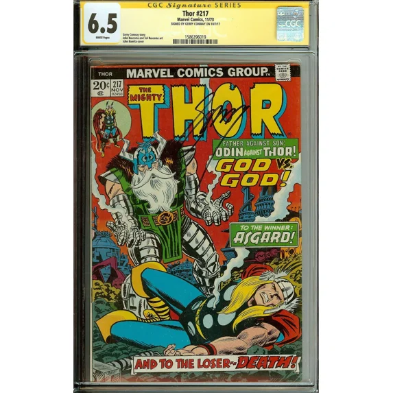 The Mighty Thor #217 Signed by Gerry Conway CGC 6.5
