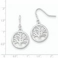 thumbnail image 2 of Beautiful Sterling Silver Polished Round Tree Shepherd Hook Earrings, 2 of 2