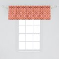thumbnail image 2 of Ambesonne Geometric Window Valance, Checked Pattern with Dots in Squares Diagonal Retro Style, Curtain Valance for Kitchen Bedroom Decor with Rod Pocket, 54" X 18", Sky Blue Marigold, 2 of 3
