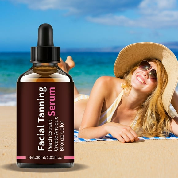 Herunwer Tanning Gel, New Dark Extreme Intensifying Tanning Accelerator Sunbed Cream Self Tan Body Care Lotion(Peach Flavor)