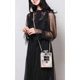 thumbnail image 4 of YOUI-GIFTS Women's PU Leather Handbag Perfume Shaped Crossbody Bag Zipper Closure Shoulder Bag, 4 of 4