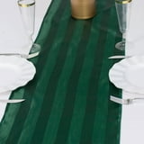 Efavormart 12"x108" Hunter Emerald Green Satin Stripe Table Runner ...