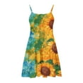 thumbnail image 4 of Nmnitkp Girl Dresses Cute Summer Sundress Boho Strap Casual Sleeveless Tiered Cami Dresses Multicolor,11 Years, 4 of 5