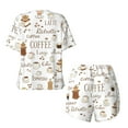 thumbnail image 2 of Sigee Coffee for Sleepwear Casual Pjs with Pockets Women's Pajamas Sets Shorts 2 Piece Short Sleeve Lounge Sets 4X-Large, 2 of 9
