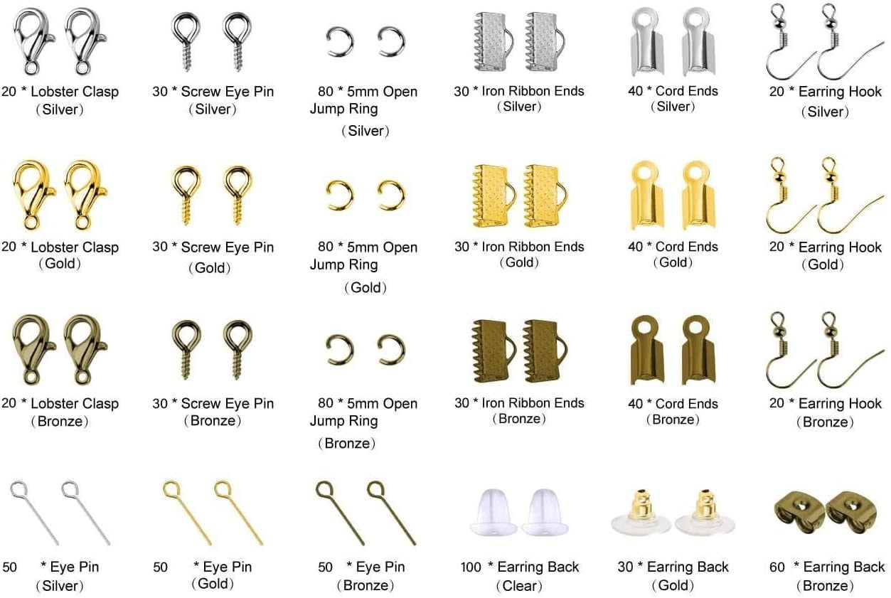 1200Pcs Jewelry Repair Tools Accessories Jewelry pliers Discovery & Beading Thread Suitable for both adults and beginners