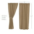thumbnail image 4 of VHC Brands Farmhouse Window Curtains-Sawyer Mill Tan Panel Pair, One Size, Charcoal Black, 4 of 7