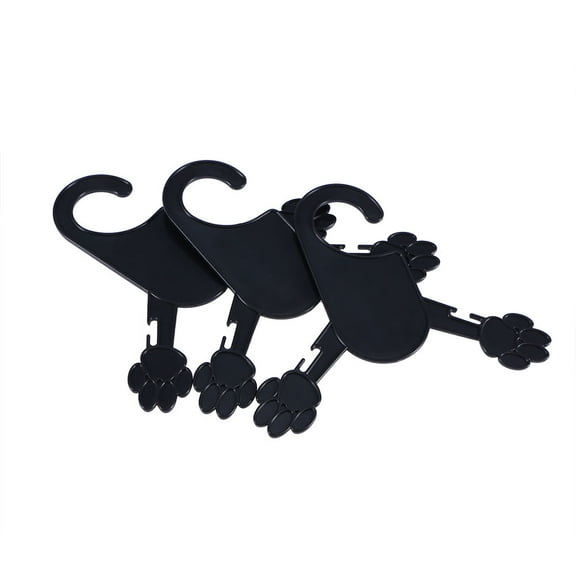 GOOHOCHY Black Plastic Pet Clothes Hanger for Storage Great for Drying 12pcs Size L