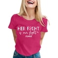 thumbnail image 1 of Women's Everyday Wear Short Sleeve Crew Neck T-Shirt Featuring Inspirational Cancer Awareness Print Design, 1 of 3
