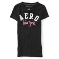 thumbnail image 2 of Camiseta adornada Aeropostale con purpurina Aero New York para mujer, negro, extragrande, 2 of 2