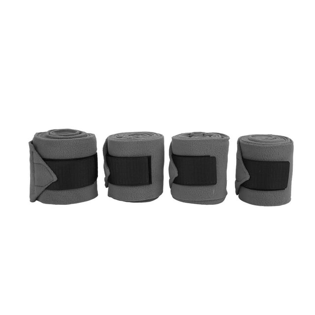 4 piezas de vendajes autoadhesivos de doble cara para patas de caballo, de vellón, para entrenamiento y ejercicio, color gris