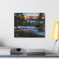 thumbnail image 6 of Water Rushing Lake Sunset Nature Wilderness Photography Canvas Wall Art for Home Decor Ready-to-Hang, 6 of 18