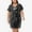 Black, variant on Women's Plus Size V-Neck Short Sleeve Sequin Party Dress- XXX Large, Champagne