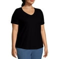 thumbnail image 3 of JMS by Hanes Women's Plus Size Short Sleeve V-Neck Tee, 3 of 5