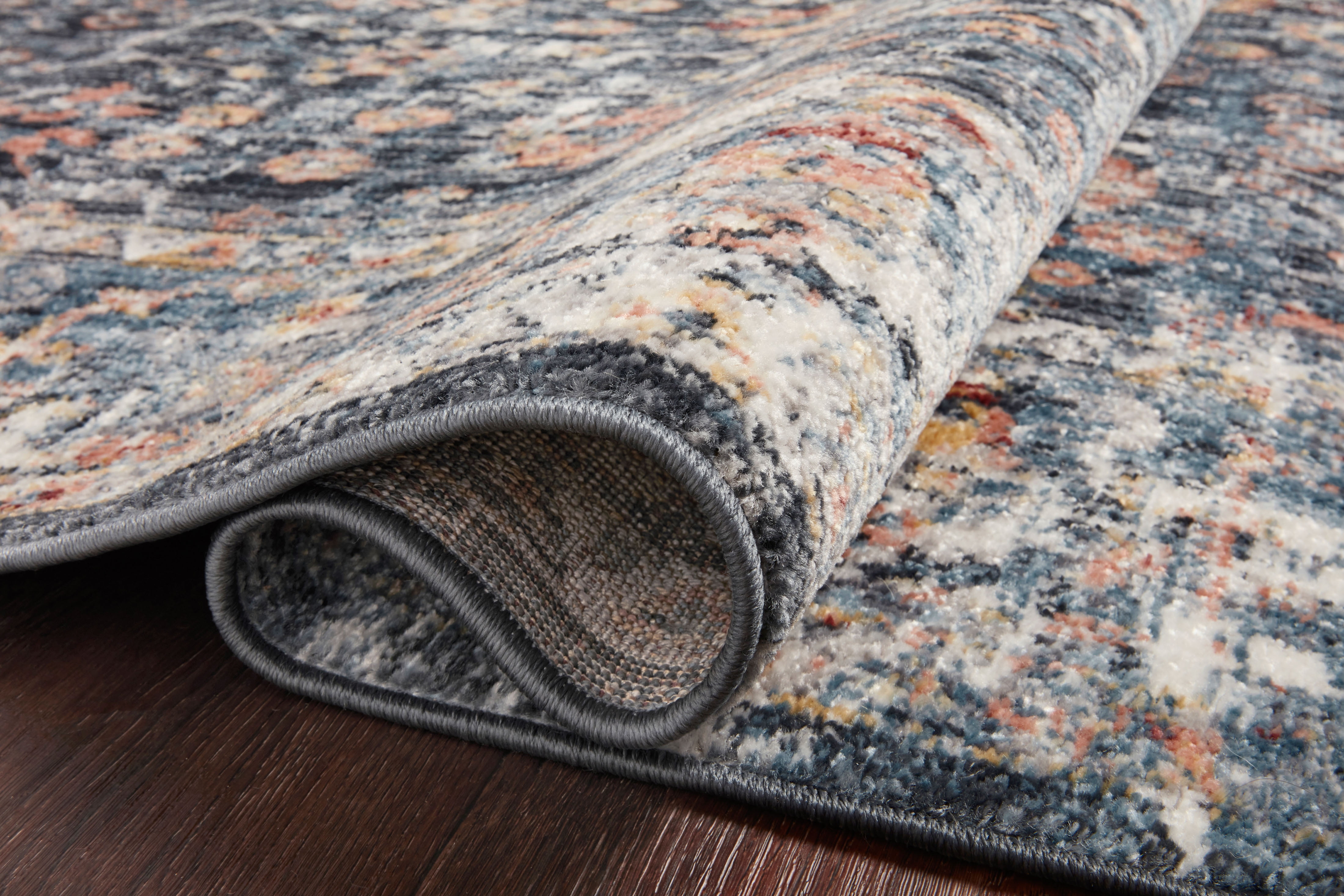 Loloi Cassandra Collection CSN-05 Blue / Multi Oriental Area Rug 5'-3" x 7'-9"