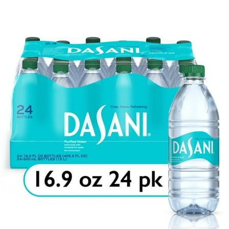 DASANI Purified Water, 16.9 fl oz Bottles, 24 Pack