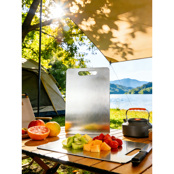 Food-Grade 304 Stainless Steel Dual-Side Antibacterial Non-Slip Dishwasher Safe Cutting Boards