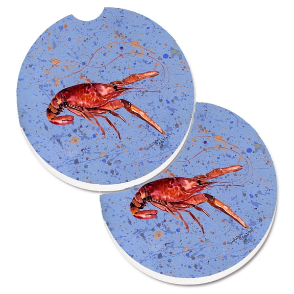 Crawfish Set of 2 Cup Holder Car Coasters